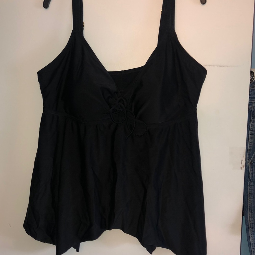 Swimsuits for all black boho handkerchief swim top
